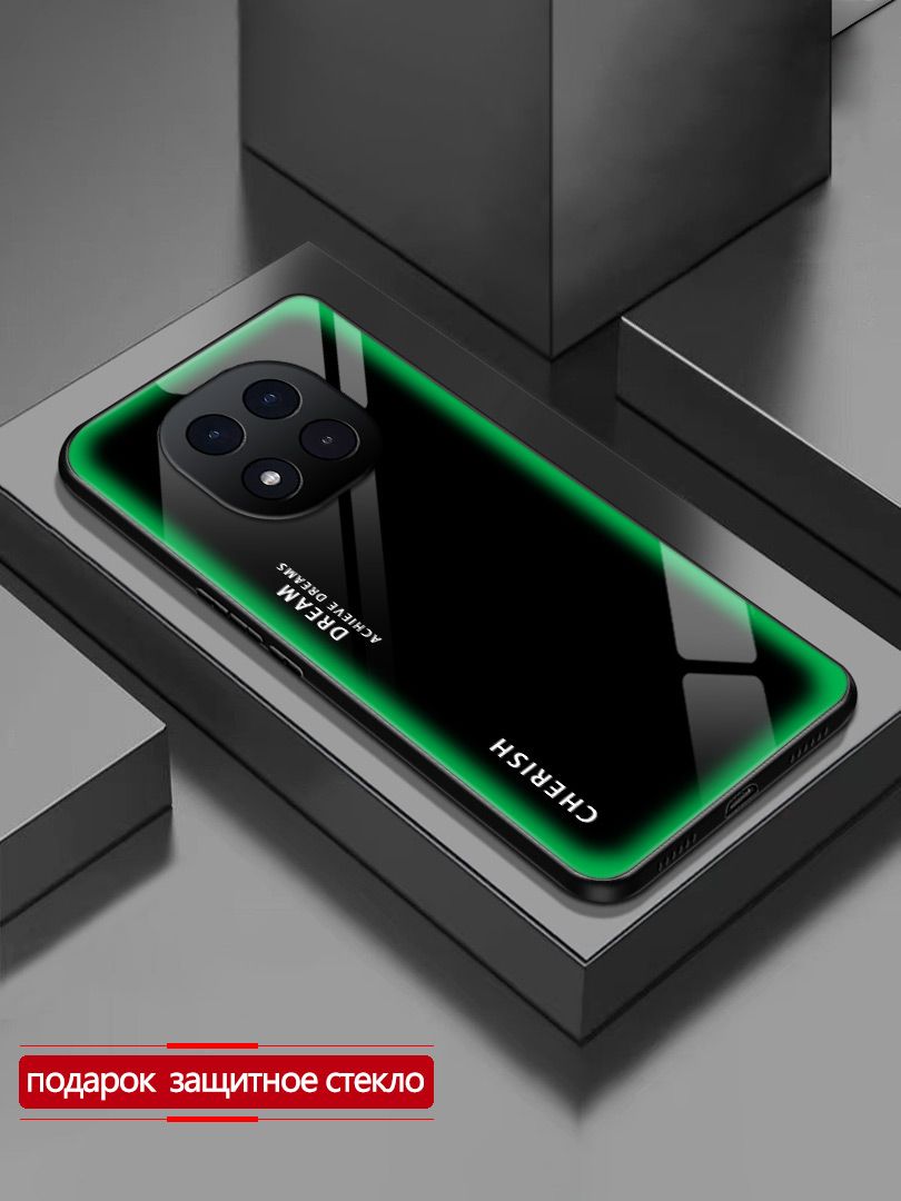 чехолдлясмартфонаRedmiNote14Pro+/14Pro5G(РедмиНоут14Про5Г/14ПроПлюс),стеклянногоматериала,защитныйчехол+подарок(защитноестекло)