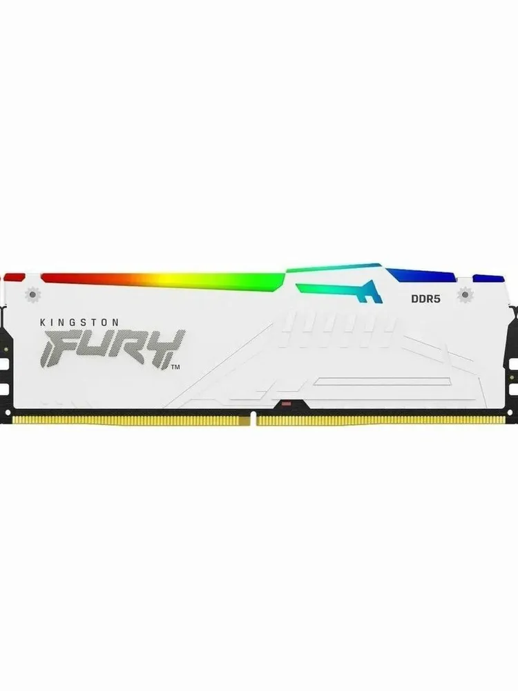 Kingston Fury Оперативная память Fury Beast White RGB DDR5 6000 МГц DDR5, 6000 МГц, 1 x 16 ГБ (KF560C36BWE2A-16)