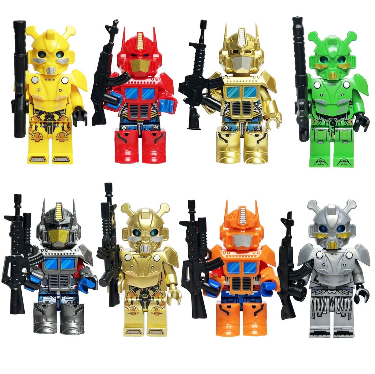 МинифигуркаизстроительныхблоковБамблби,модельперсонажа-автобота,мини-кукла-трансформер,совместимаясостроительнымиблокамиLe-Go,высотой4,5см