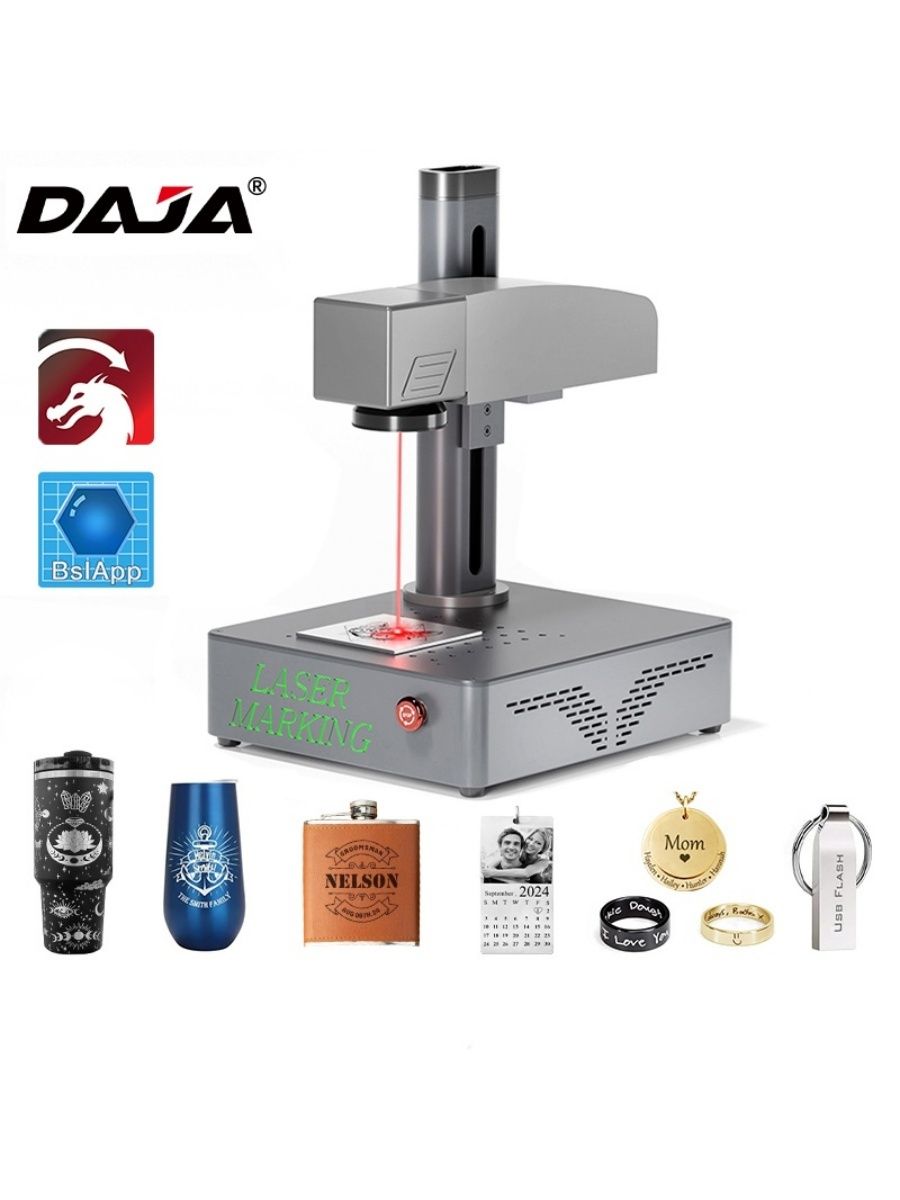 СтанокдлялазернойгравировкиимаркировкипометаллуDAJAS4,50Вт,1064нм