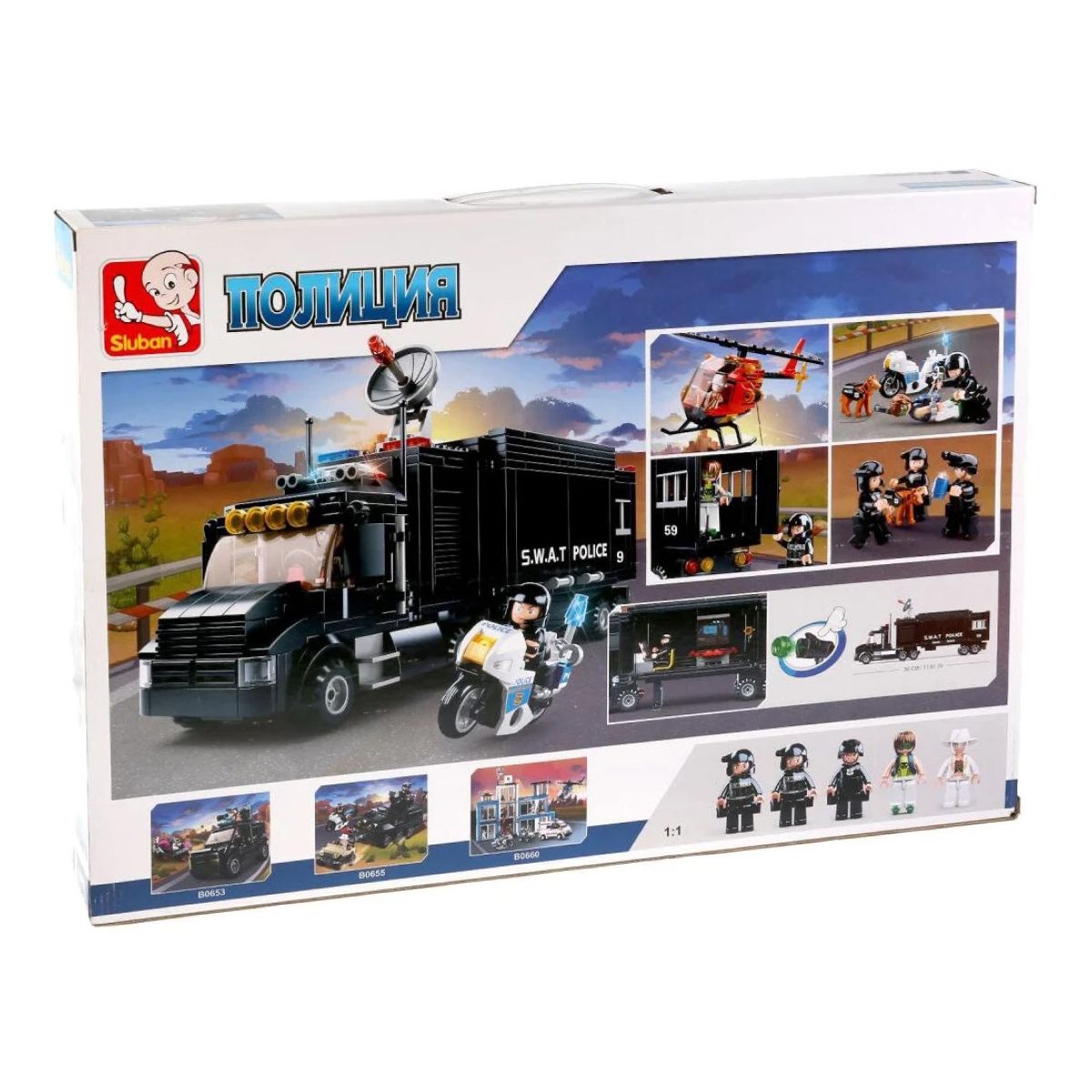 SlubanКонструкторПолицияТрейлерспецназа540деталейМ38-В0659с6лет