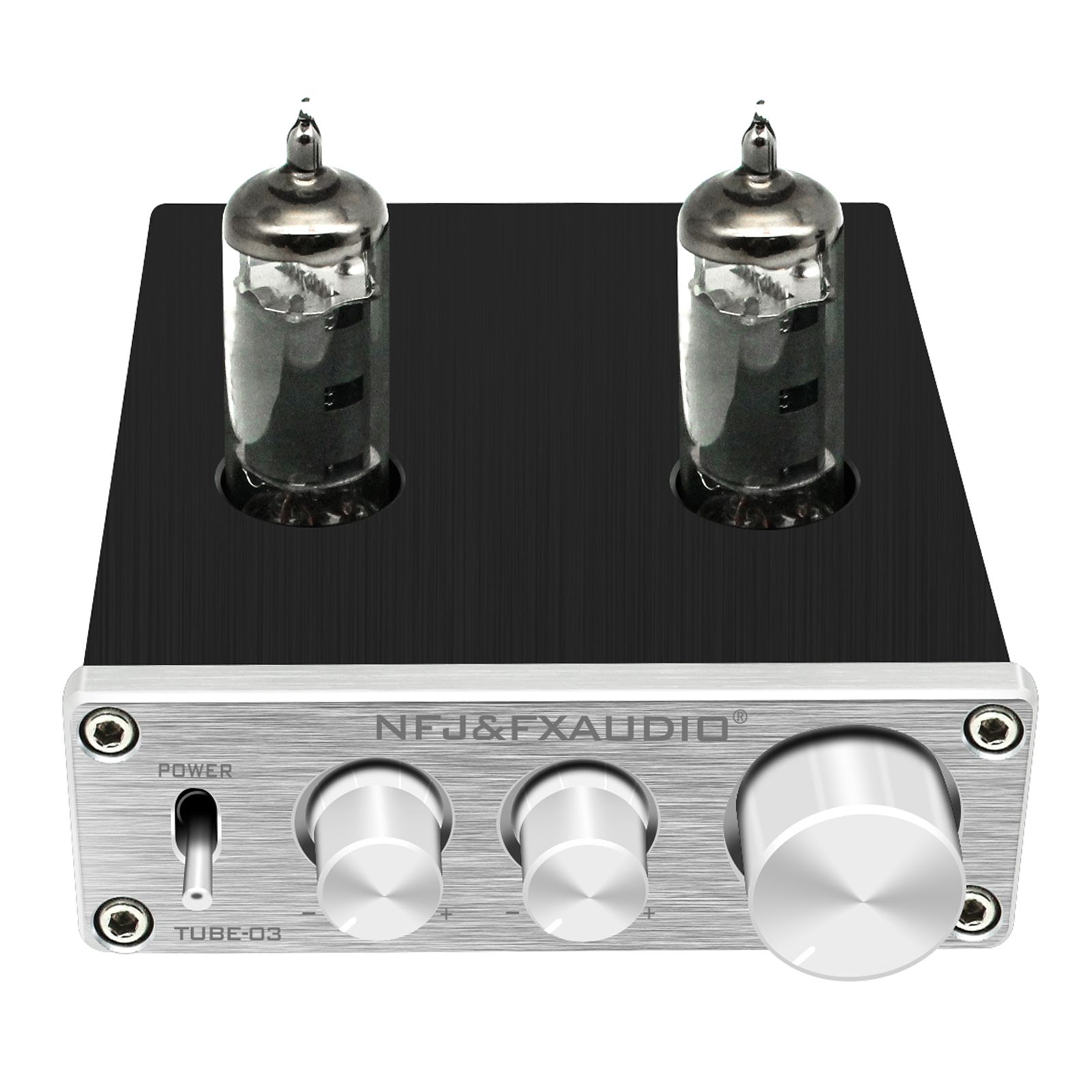 FX-AudioTube-036K4ламповыйпредусилительHiFiсRCAвходами,серебристый