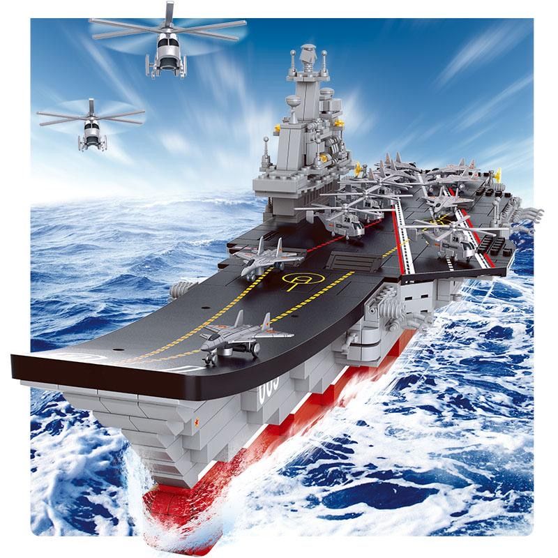 КонструкторSLUBANВоенно-морскаясерия/Военнаятехника/авианосецЛяонин/M38-B0399пластиковыйКорабль,детскийдлямальчиков(1058деталей)