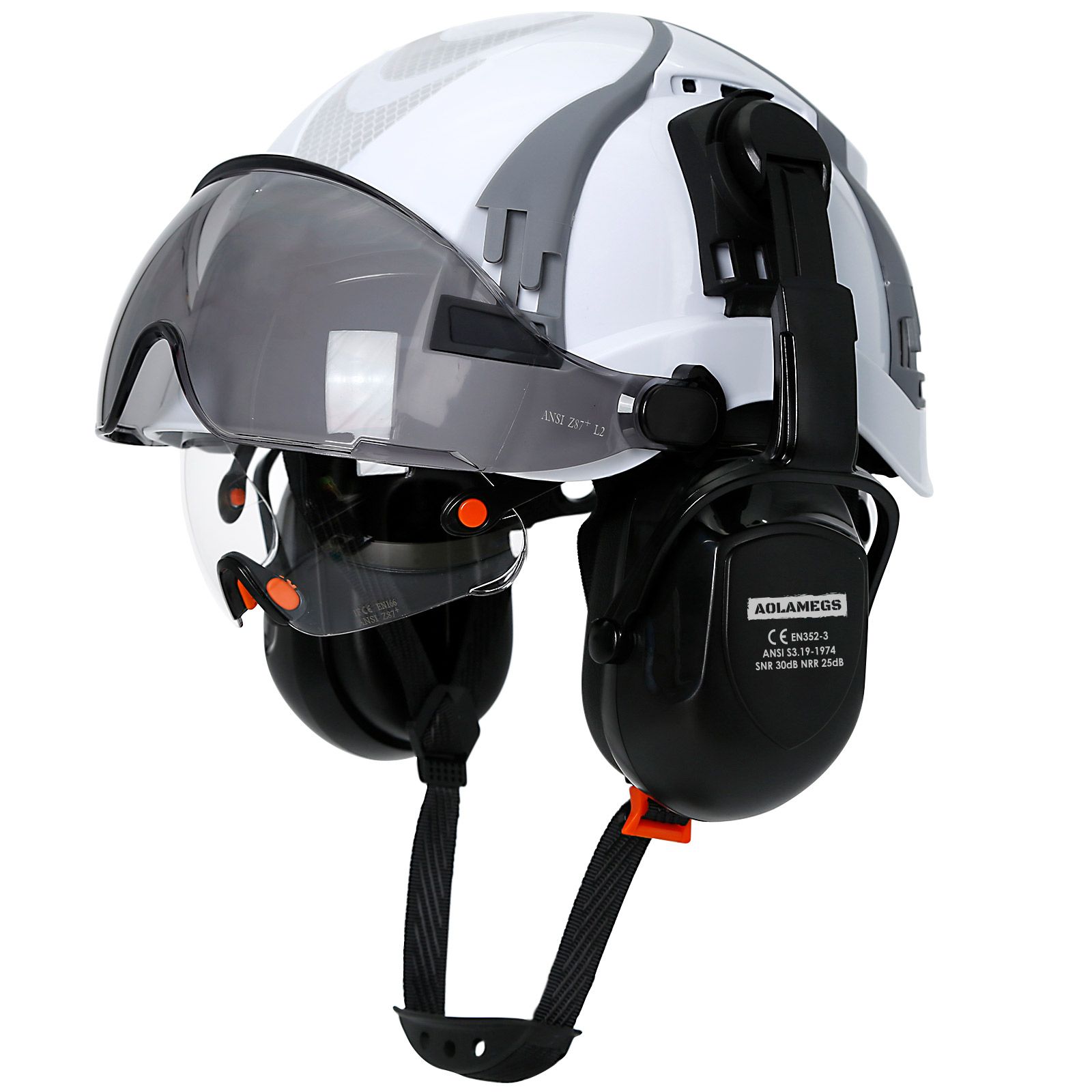 Новыйстроительныйшлемсдвойнымкозырькоминаушниками