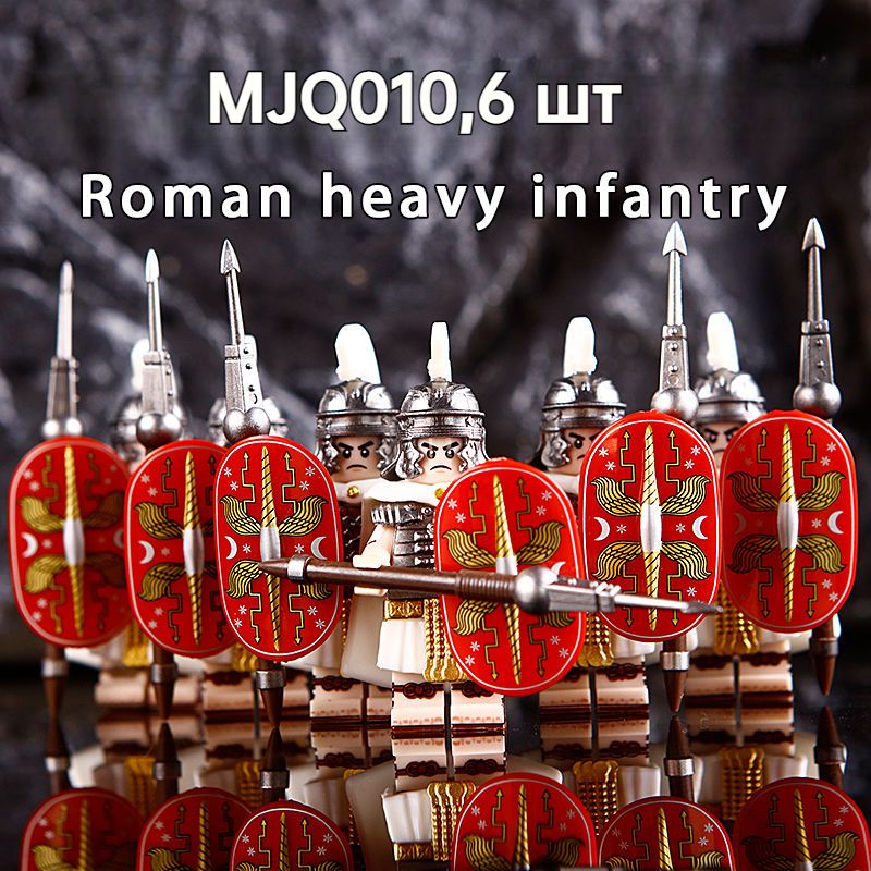 Сборнаямодель<РимскийЛегион>:Центурион,Легионер-ветераниКорникенсосъёмныморужием.Историческийконструкторсдоспехами14+,совместимыслегoконструкторами6шт.