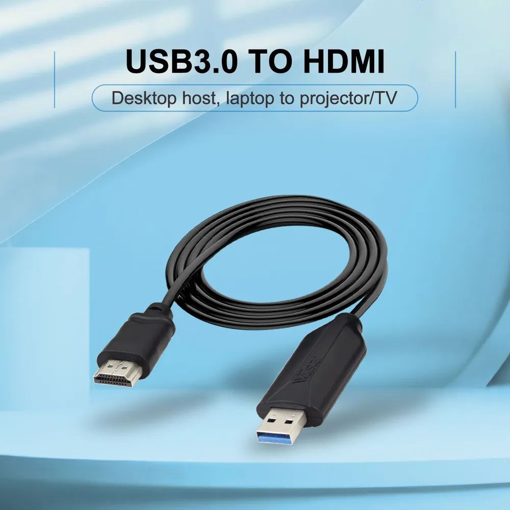 ВидеокабельUSB3.0Type-A/HDMI,1.5м,голубой