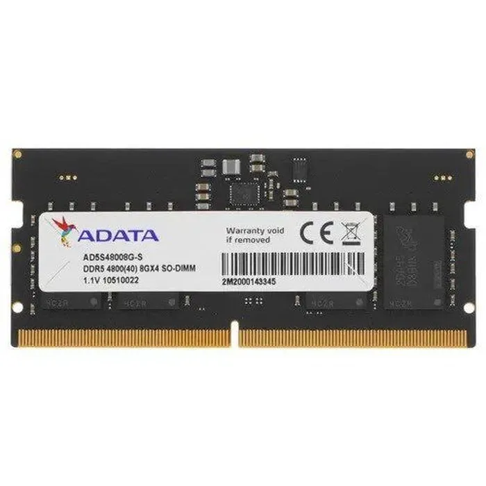 ADATA Оперативная память DDR5 4800 Мгц DDR5, 4800 МГц, 1 x 8 ГБ (AD5S48008G-S)