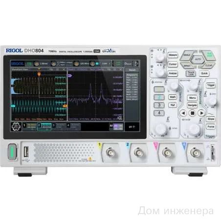 RIGOLDHO8044-канальныйцифровойсчастотой70МГц,12бит,1,25GSa/сек,глубина25Мбит/с