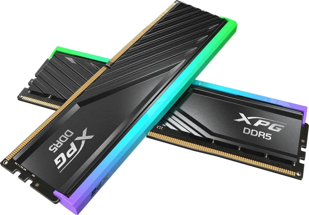 ADATA Оперативная память ADATA AX5U6400C3216G-DTLABRBK Оперативная память XPG Lancer Blade, DDR5, 32GB (2x16GB), 6400MHz, CL32, DIMM, с радиаторами, RGB, черный DDR5, 6400 МГц, 2 x 16 ГБ (AX5U6400C3216G-DTLABRBK)