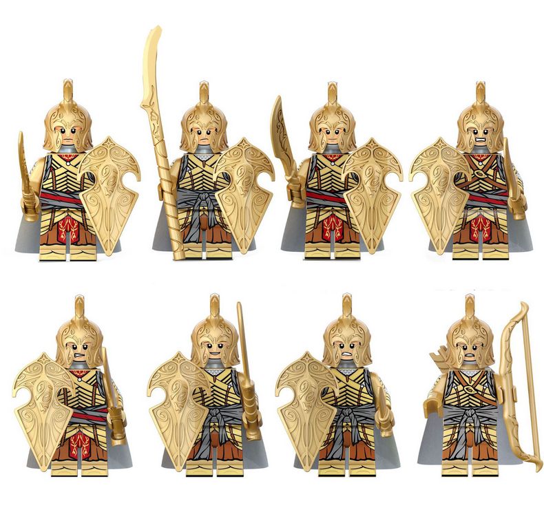 НаборминифигурокВластелинколец/LordoftheRings/Рыцарисовместимысконструкторамилего8шт(4,5см)KT1032