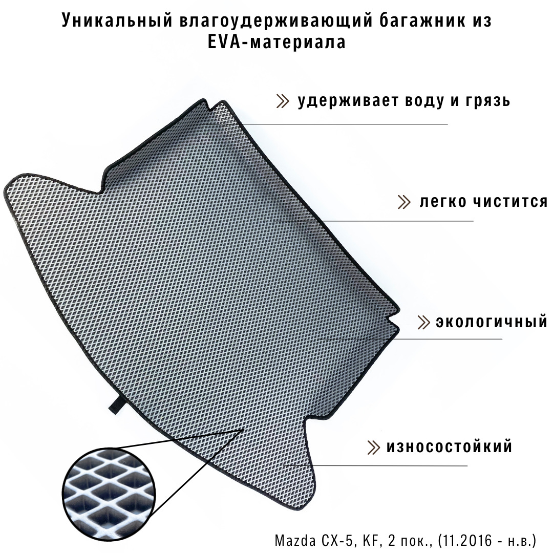 EVAковрикМаздаСХ5ДжипвбагажникMazdaCX-5KF,2пок.,(11.2016-н.в.)