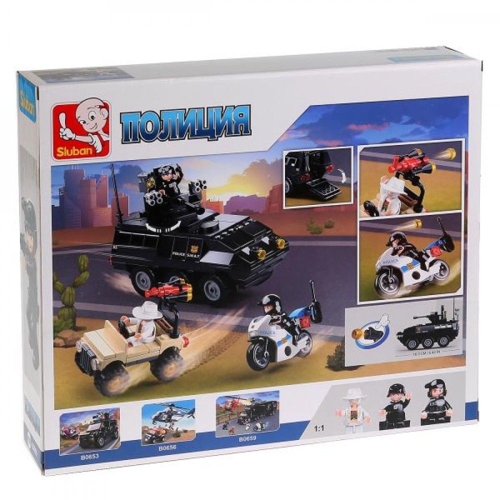 КонструкторSlubanПолиция.Транспорт,324детали,вкоробкеM38-B0655.Товаруцененный